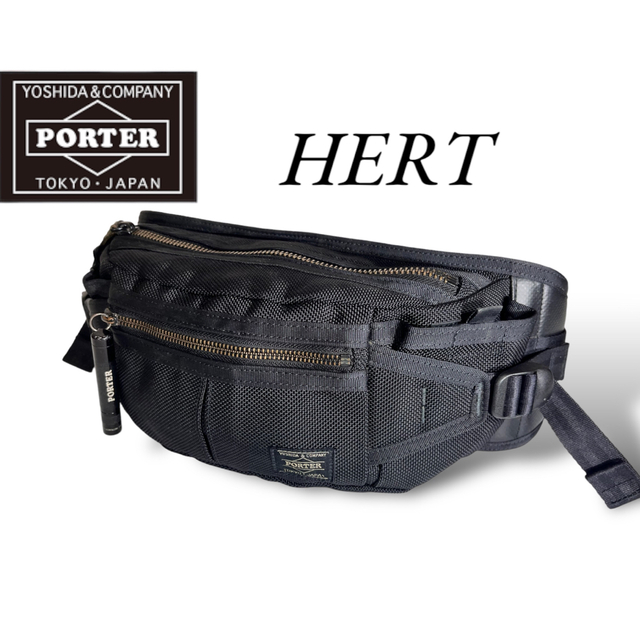 本物の ウエストバッグ PORTER HEAT ルカリ HEAT ボディバッグ