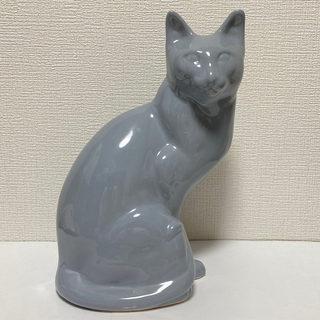 アートヴィンテージ(ART VINTAGE)のStevenson Brothers 陶器 置物 ヴィンテージ 英国製 猫 貴重(置物)