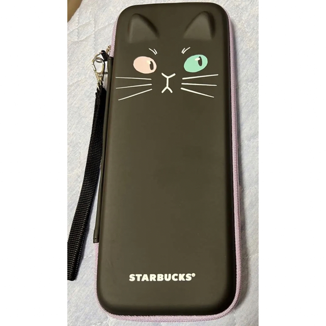Starbucks Coffee(スターバックスコーヒー)のスターバックス  ハロウィン2022リユーザブルストローセット＆ケース　黒猫 エンタメ/ホビーのコレクション(その他)の商品写真