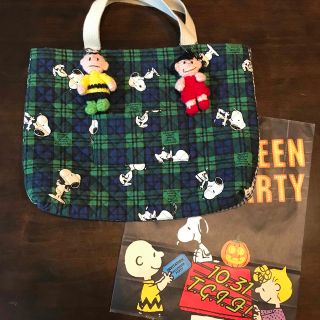 スヌーピー(SNOOPY)のSNOOPY  キルトバッグとチャーム.紙袋(その他)