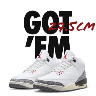 ナイキ(NIKE)のNike Air Jordan 3 Retro WHITE CEMENT(スニーカー)