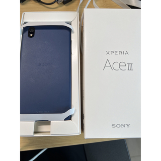 ソニー(SONY)のXperia Ace III 64GB SOG08 SIM フリー　ブルー(スマートフォン本体)