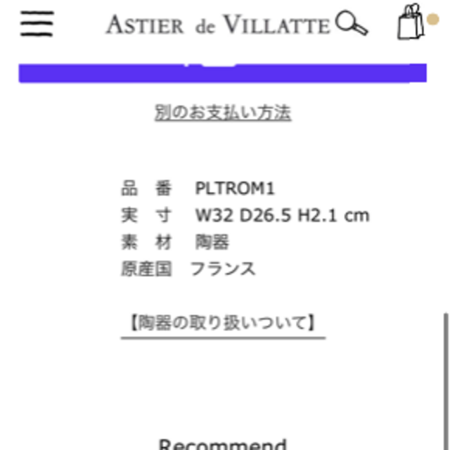 ASTIER de VILLATTE(アスティエドヴィラット)のアスティエ・ド・ヴィラット インテリア/住まい/日用品のキッチン/食器(食器)の商品写真