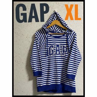 ギャップ(GAP)のGAPギャップ　ボーダーパーカー　XL(パーカー)