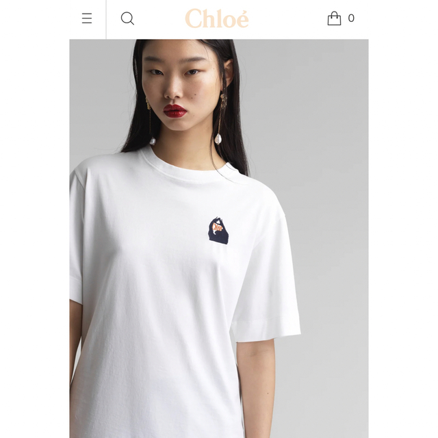 クロエ　ロゴtシャツ100%コットン