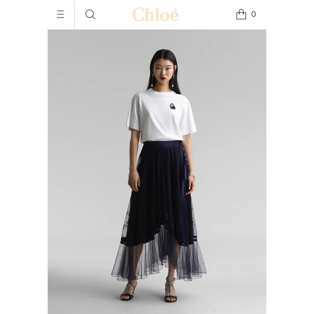 Chloe(クロエ)のクロエ　ロゴtシャツ レディースのトップス(Tシャツ(半袖/袖なし))の商品写真