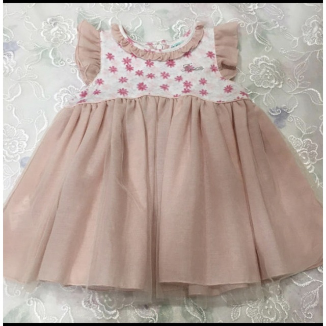 TOCCA BAMBINI(トッカバンビーニ)のトッカ　バンビーニ　フラワーワンピース70 キッズ/ベビー/マタニティのベビー服(~85cm)(ワンピース)の商品写真