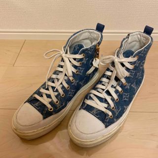 ルイヴィトン(LOUIS VUITTON)のルイヴィトンlouis vitton デニム.モノグラム.スニーカー.ハイカット(スニーカー)