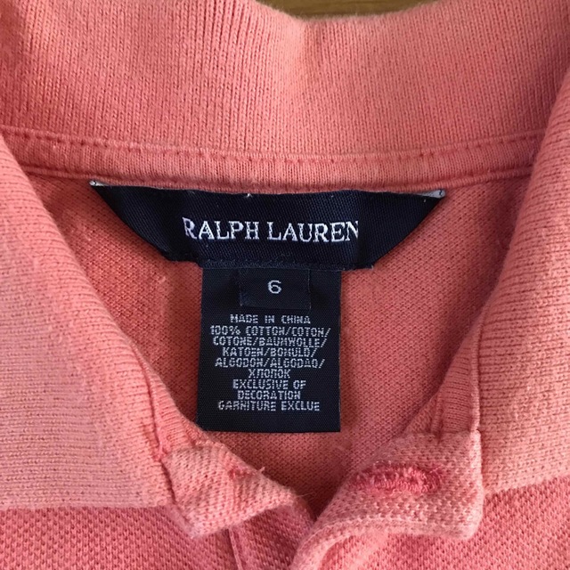 Ralph Lauren(ラルフローレン)のラルフローレン  ポロシャツ　サイズ6 キッズ/ベビー/マタニティのキッズ服女の子用(90cm~)(Tシャツ/カットソー)の商品写真
