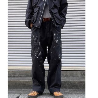 最終価格marka マーカ 23ss ベイカーパンツ ペインテッド ブラック2