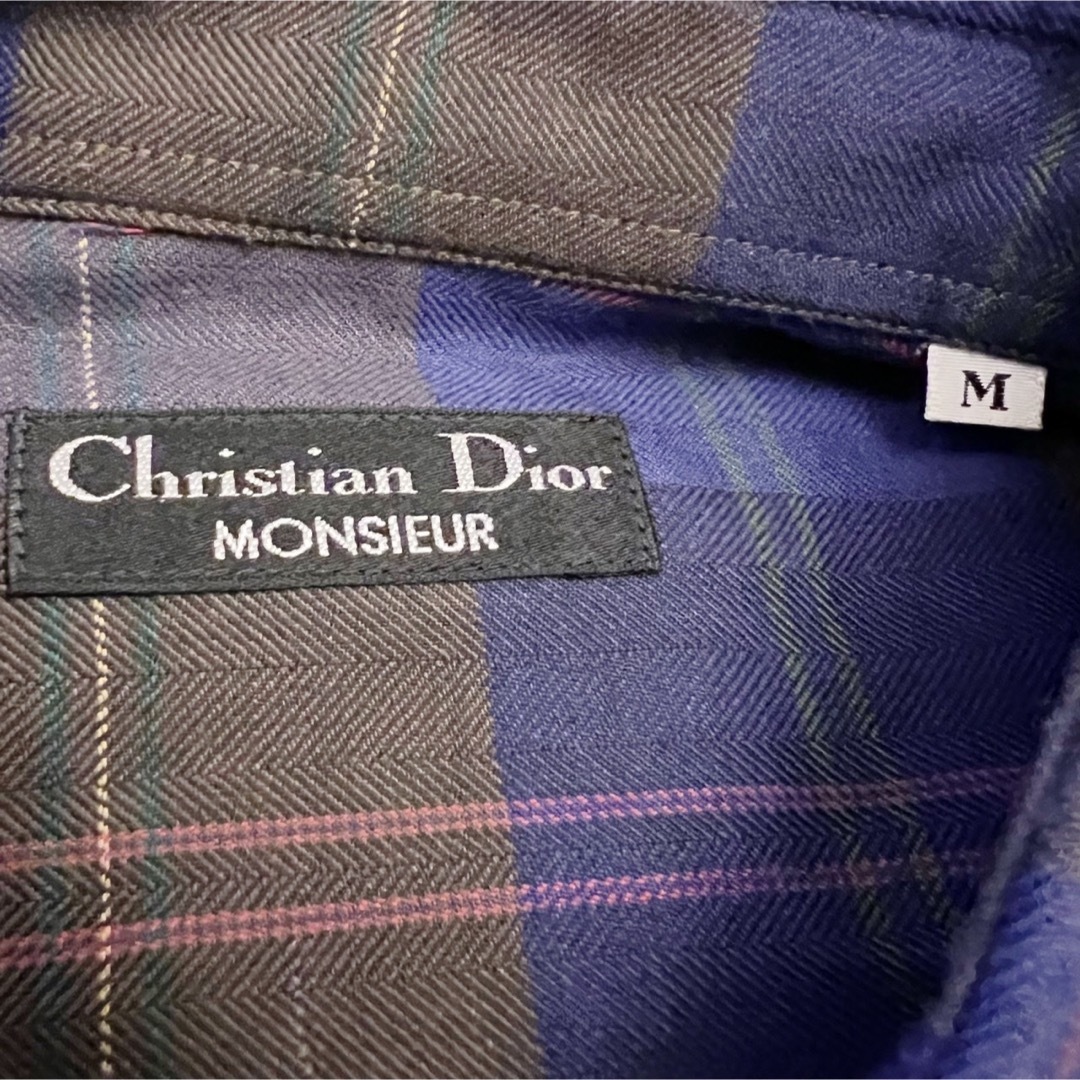 希少☆Christian Dior ディオール タータンチェック柄 長袖シャツ - シャツ