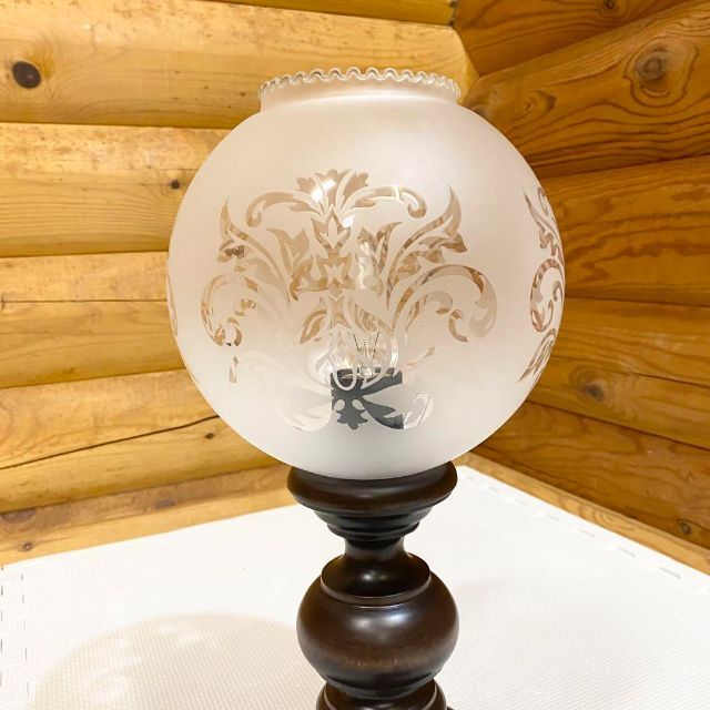 美品】プラム社 ガラススタンドライト アンティーク家具 レトロ家具