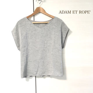アダムエロぺ(Adam et Rope')の【美品】ADAM ET ROPE' リネンライク 2way  ブラウス 日本製(シャツ/ブラウス(半袖/袖なし))