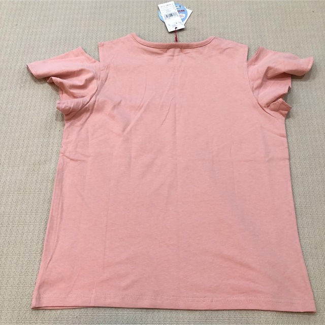 160cm  ジェニィラブ　接触冷感肩開きフリル袖Tシャツ　新品 キッズ/ベビー/マタニティのキッズ服女の子用(90cm~)(Tシャツ/カットソー)の商品写真