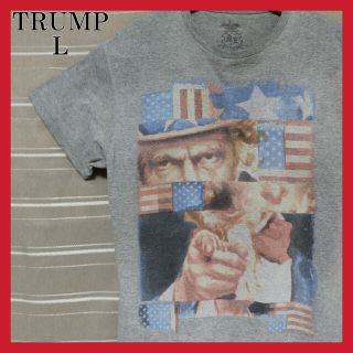 ドナルドトランプ 大判プリントTシャツ tシャツ 大統領 L 人物 US古着(Tシャツ/カットソー(半袖/袖なし))