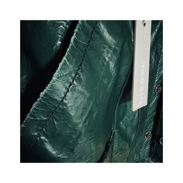 DIESEL(ディーゼル)の【入手困難!!】DIESEL ディーゼル レザージャケット 緑 S アウター レディースのジャケット/アウター(ブルゾン)の商品写真