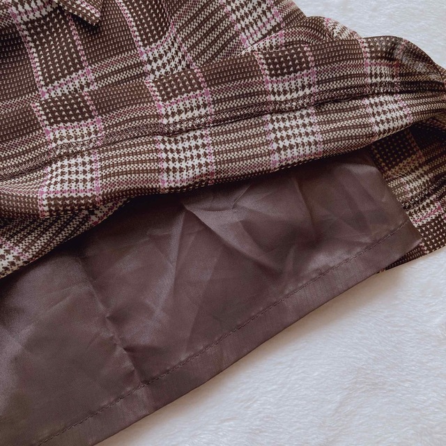 anySiS(エニィスィス)のanysis 茶色 グレンチェック ウエストリボン キュロット スカート  2 レディースのパンツ(キュロット)の商品写真