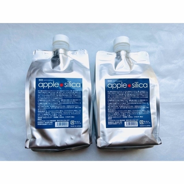 日本製/今治産 ◇apple silica アップルシリカシャンプー◇1000ml 3本