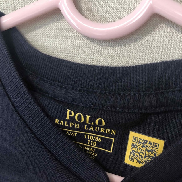 POLO RALPH LAUREN(ポロラルフローレン)の新作◇ラルフローレン ポロベアコットンTシャツドレス 4T/110 ネイビー キッズ/ベビー/マタニティのキッズ服女の子用(90cm~)(ワンピース)の商品写真