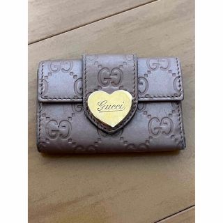 グッチ(Gucci)のグッチ グッチシマ キーケース ピンク ハート金具 6連 GUCCI(キーケース)