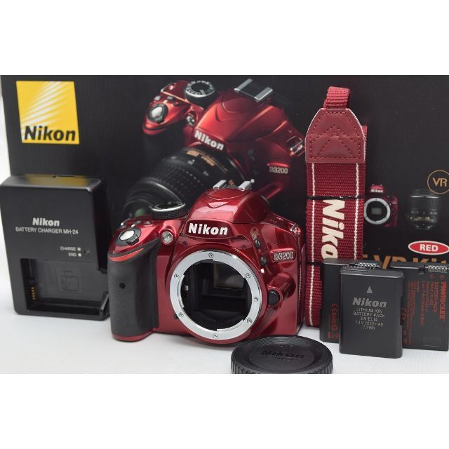 訳アリ品★Nikon ニコン D3200 ボディ レッド★元箱付