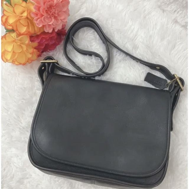 美品✨希少✨USA製！OLD COACH バニティバッグ ショルダーバッグ 黒