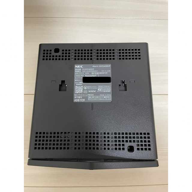 NEC PA-WX5400HP 無線LANルータ Aterm ブラックWi-Fiルーター