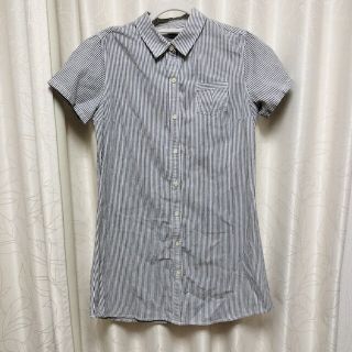 ムジルシリョウヒン(MUJI (無印良品))の無印良品　授乳服　マタニティ　シャツ　ワンピース　ストライプ(マタニティワンピース)