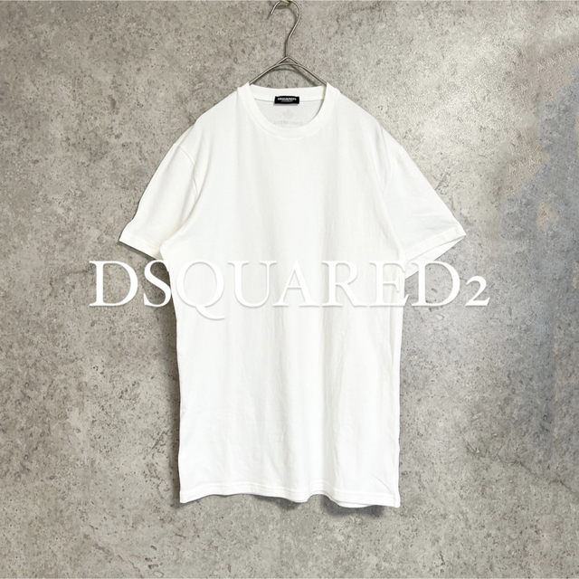 48cm袖丈【DSQUARED2】ディースクエアード　バックロゴT 半袖　ホワイト　白　M
