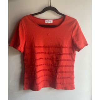 美品 vintage クレージュ courreges フリル Tシャツ 古着