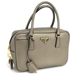 プラダ(PRADA)のPRADA ハンドバッグ ミニボストンバッグ レザー メタリック(ハンドバッグ)