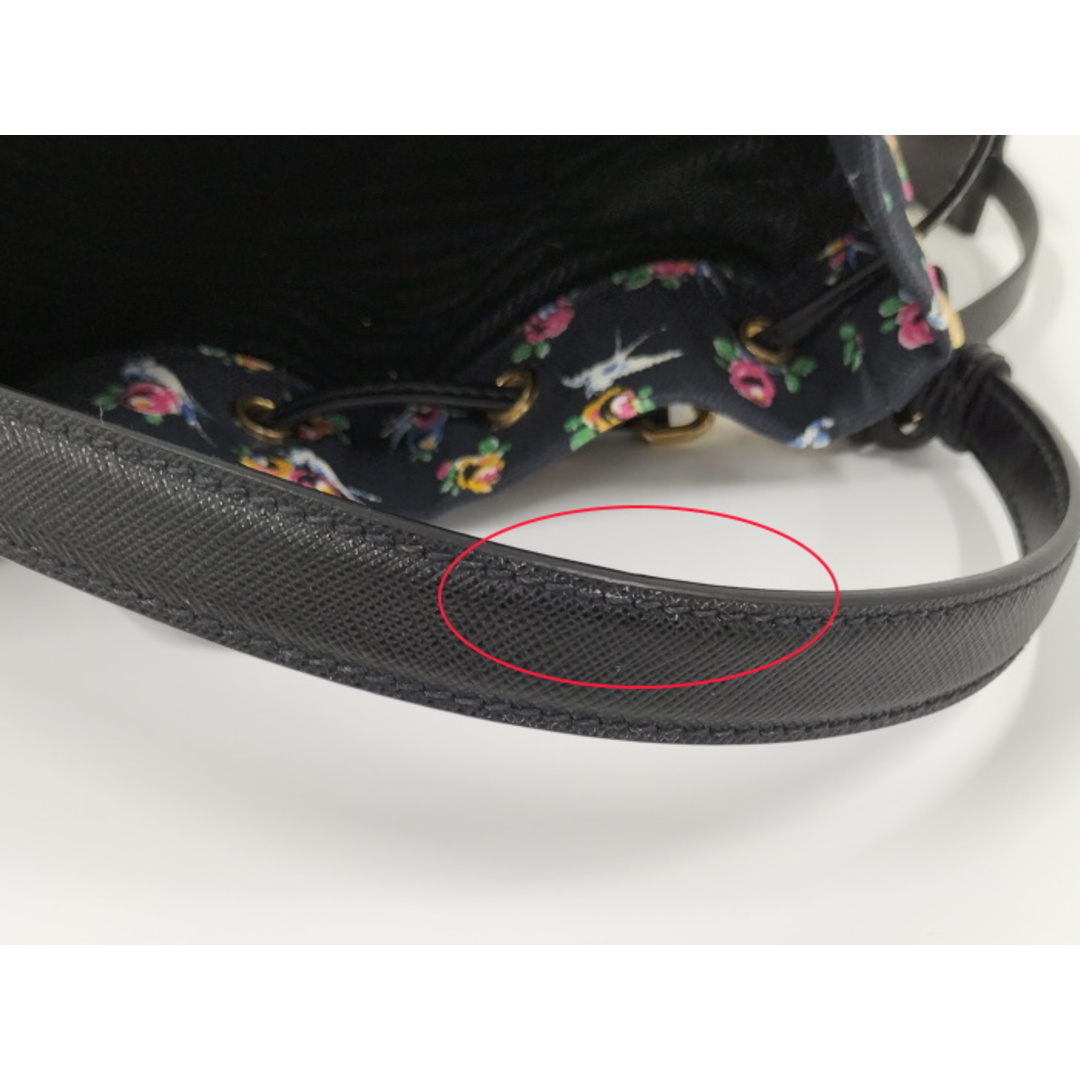 PRADA - PRADA 2WAY ショルダーバッグ キャンバス カゴ フラワー