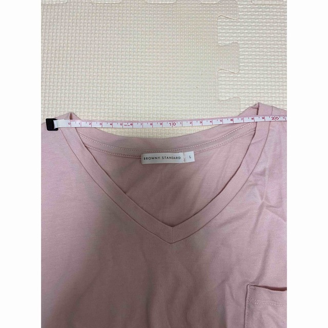 ＶネックTシャツ　ピンク レディースのトップス(Tシャツ(半袖/袖なし))の商品写真