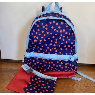 レスポートサック(LeSportsac)の新品未使用　レスポートサック　ねこ柄リュック　ポーチ付きレスポートサック(リュック/バックパック)