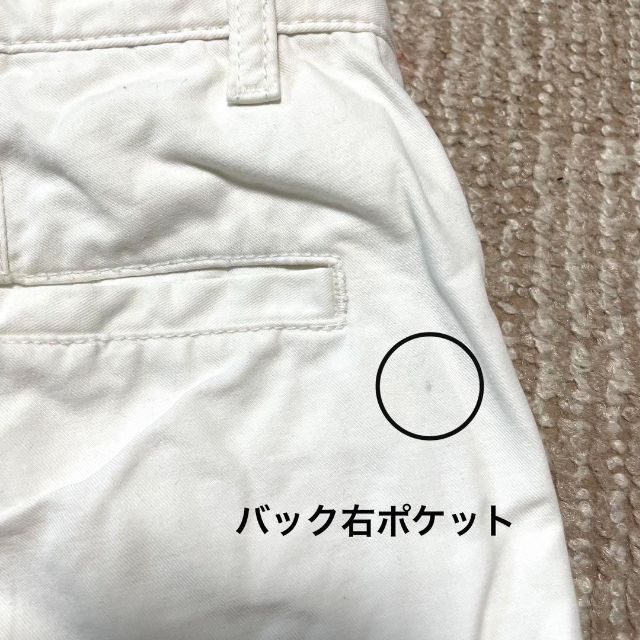 UNIQLO(ユニクロ)の2758 ユニクロ メンズ ハーフパンツ ショートパンツ 白 無地 シンプル メンズのパンツ(ショートパンツ)の商品写真