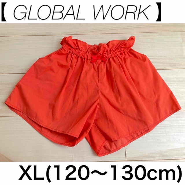 GLOBAL WORK(グローバルワーク)の【グローバルワーク】キュロットスカート オレンジ レッド XL キッズ/ベビー/マタニティのキッズ服女の子用(90cm~)(スカート)の商品写真