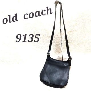 コーチ(COACH)の♡オールドコーチ♡9135 ブラック　ショルダーバッグ　薄型　グラブタンレザー(ショルダーバッグ)