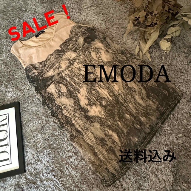 EMODA(エモダ)のEMODA エモダ ノースリーブ　トップス　タンクトップ　カットソー　シアー レディースのトップス(カットソー(半袖/袖なし))の商品写真