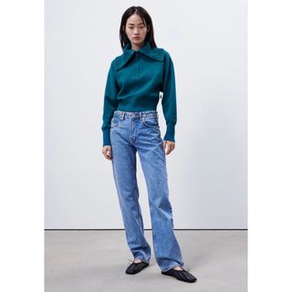 ザラ(ZARA)のZARA ジップアップニット(ニット/セーター)