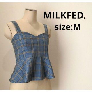 ミルクフェド(MILKFED.)のミルクフェド MILKFED. チェック ペプラム ビスチェ キャミソール M(キャミソール)