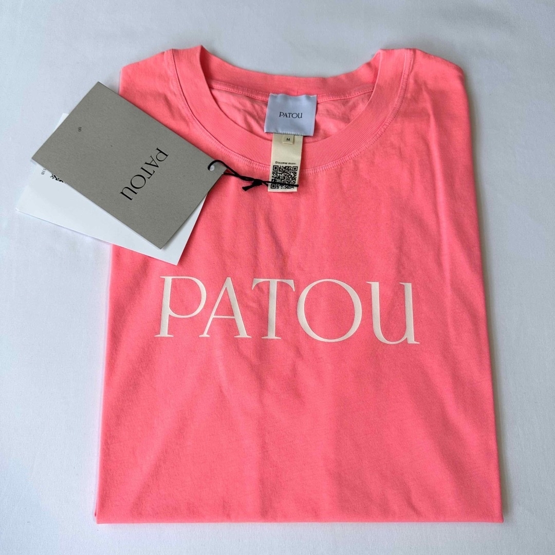 トップス新品未着用 ピンクM PATOU オーガニックコットン パトゥロゴTシャツ