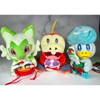 ポケモン(ポケモン)の【３点セット】ニャオハ ★ クリスマス ぬいぐるみ 美品(ぬいぐるみ)