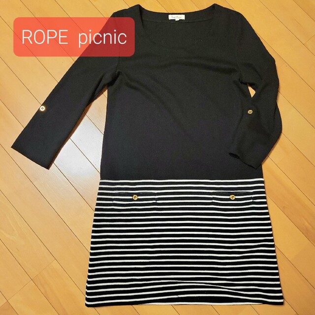 Rope' Picnic(ロペピクニック)のROPEpicnic！七分袖ワンピース レディースのワンピース(ひざ丈ワンピース)の商品写真