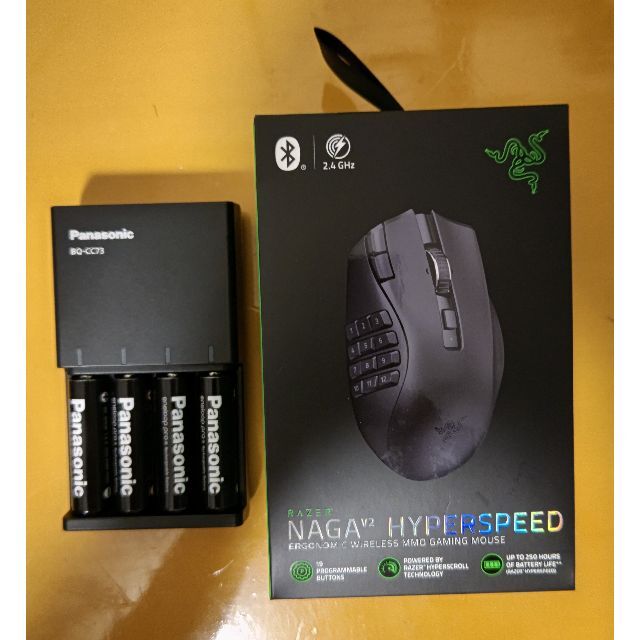 Razer Naga V2 HyperSpeed + エネループPROPC/タブレット