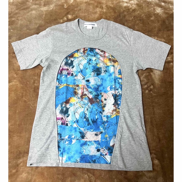 COMME des GARCONS(コムデギャルソン)の(試着のみ未使用)コムデギャルソンオム　Tシャツ グレー　Sサイズ メンズのトップス(Tシャツ/カットソー(半袖/袖なし))の商品写真