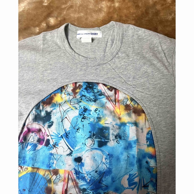 COMME des GARCONS(コムデギャルソン)の(試着のみ未使用)コムデギャルソンオム　Tシャツ グレー　Sサイズ メンズのトップス(Tシャツ/カットソー(半袖/袖なし))の商品写真