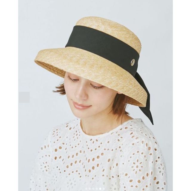 ブラック】Chapeau d' O シャポードオー カサブランカ 麦わら帽子の