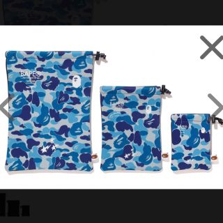 アベイシングエイプ(A BATHING APE)のABC CAMO GADGETS POUCH SET BLUE(その他)