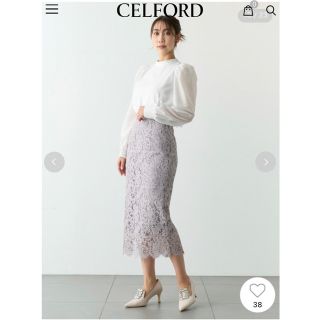 セルフォード(CELFORD)の新品 セルフォード コードレーススカート レースタイトスカート CELFORD(ひざ丈スカート)