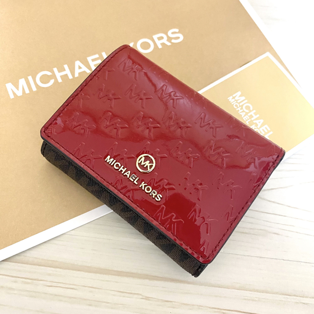 Michael Kors(マイケルコース)の完売カラー 新品 MICHAEL KORS マイケルコース 折り財布 エナメル レディースのファッション小物(財布)の商品写真